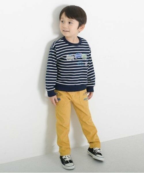 KP / ケーピー スウェット | KPBOY ミニ裏毛電車モチーフのボーダートレーナー(80～110) | 詳細1