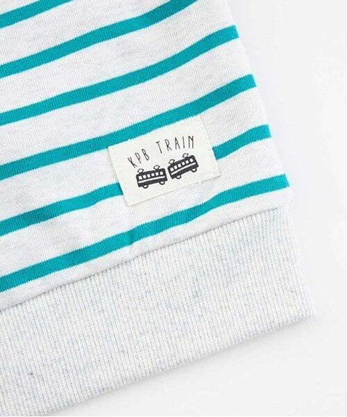 KP / ケーピー スウェット | KPBOY ミニ裏毛電車モチーフのボーダートレーナー(80～110) | 詳細13
