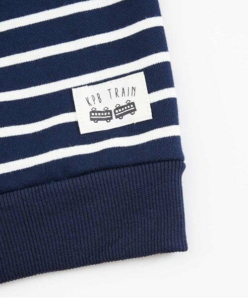 KP / ケーピー スウェット | KPBOY ミニ裏毛電車モチーフのボーダートレーナー(80～110) | 詳細9