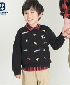 KP / ケーピー スウェット | KPBOY 乗り物恐竜刺しゅうの裏毛トレーナー(80～150)