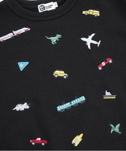 KP / ケーピー スウェット | KPBOY 乗り物恐竜刺しゅうの裏毛トレーナー(80～150) | 詳細13