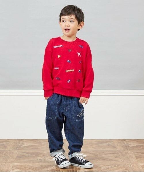 KP / ケーピー スウェット | KPBOY 乗り物恐竜刺しゅうの裏毛トレーナー(80～150) | 詳細7