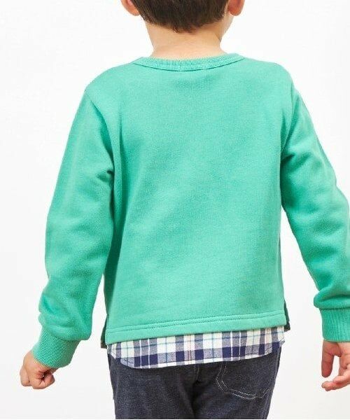 KP / ケーピー スウェット | KPBOY 電車刺しゅうの裾切り替え裏毛トレーナー(80～150) | 詳細13