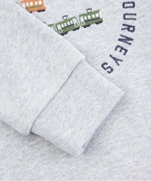 KP / ケーピー スウェット | KPBOY 電車刺しゅうの裾切り替え裏毛トレーナー(80～150) | 詳細9