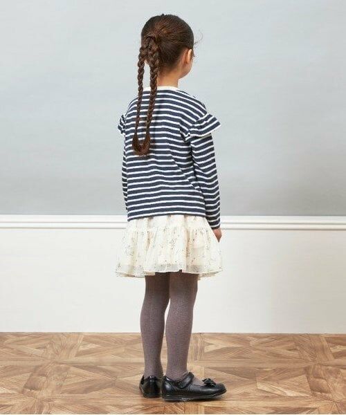KP / ケーピー Tシャツ | KP 肩フリルボーダー長袖Tシャツ(100～160) | 詳細11