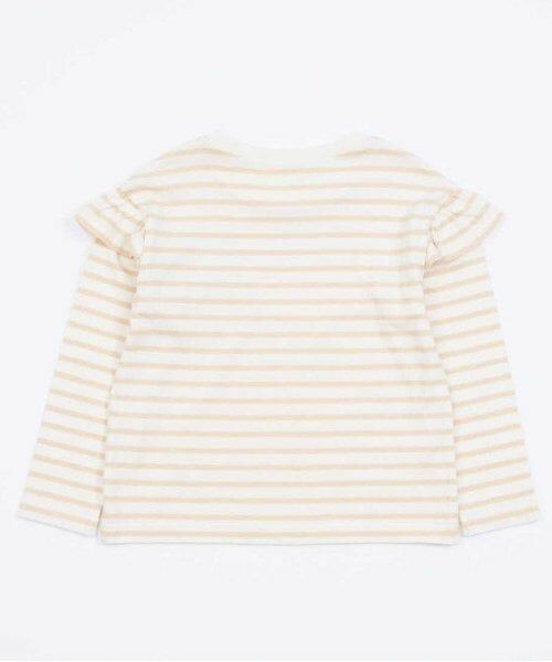 KP / ケーピー Tシャツ | KP 肩フリルボーダー長袖Tシャツ(100～160) | 詳細2