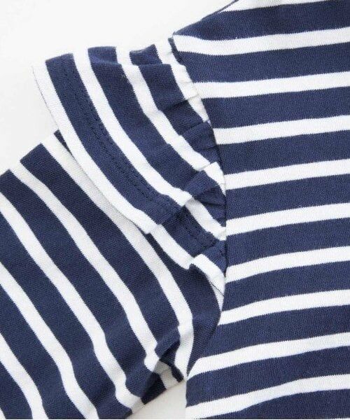 KP / ケーピー Tシャツ | KP 肩フリルボーダー長袖Tシャツ(100～160) | 詳細4