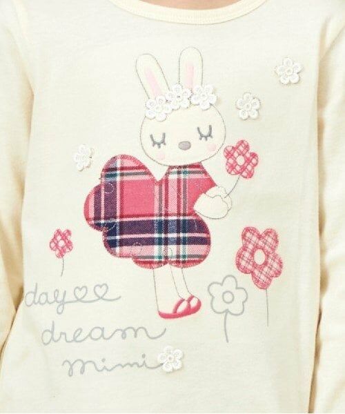 KP / ケーピー Tシャツ | KP うさぎチェックアップリケ長袖Tシャツ(80～140) | 詳細12