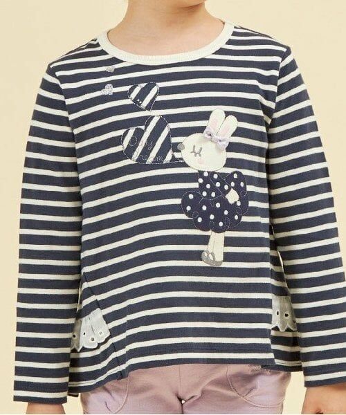 KP / ケーピー Tシャツ | KP うさぎアップリケ長袖Tシャツ(80～140) | 詳細18