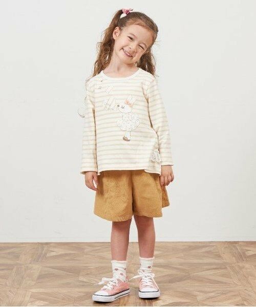 KP / ケーピー Tシャツ | KP うさぎアップリケ長袖Tシャツ(80～140) | 詳細2