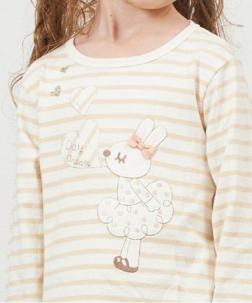 KP / ケーピー Tシャツ | KP うさぎアップリケ長袖Tシャツ(80～140) | 詳細6