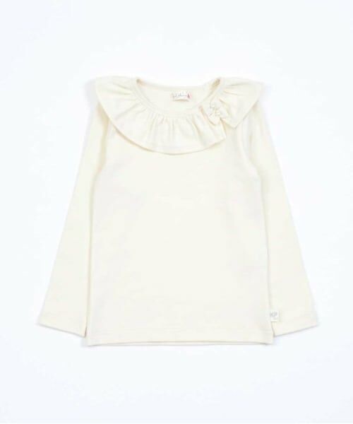 KP / ケーピー Tシャツ | KP フリル襟長袖Tシャツ(80～140) | 詳細1