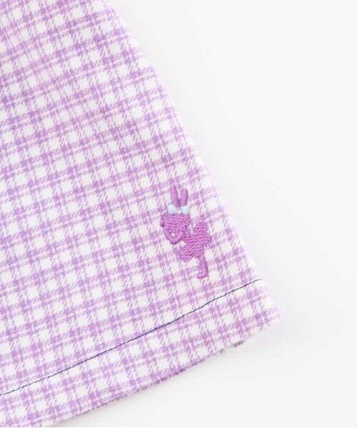 KP / ケーピー Tシャツ | KP チェック切り替えリボン付き長袖Tシャツ(80～150) | 詳細4