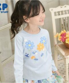 KP / ケーピー Tシャツ | KP コスモスアップリケ長袖Tシャツ(80～140)