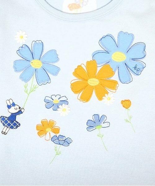 KP / ケーピー Tシャツ | KP コスモスアップリケ長袖Tシャツ(80～140) | 詳細12