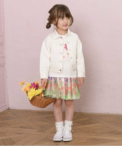 KP / ケーピー Tシャツ | KP コスモスアップリケ長袖Tシャツ(80～140) | 詳細4