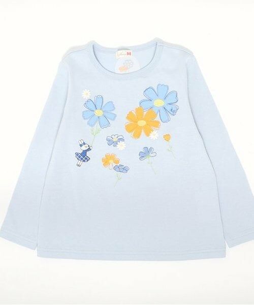 KP / ケーピー Tシャツ | KP コスモスアップリケ長袖Tシャツ(80～140) | 詳細7