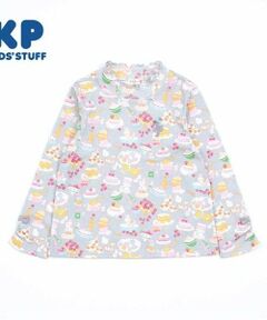 KP / ケーピー Tシャツ | KP パティシエうさぎ総柄長袖Tシャツ(80～140)
