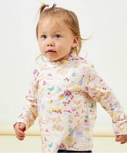 KP / ケーピー Tシャツ | KP パティシエうさぎ総柄長袖Tシャツ(80～140) | 詳細10