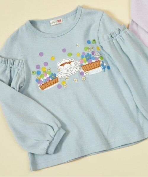 KP / ケーピー Tシャツ | KP タルトアップリケ長袖Tシャツ(90～140) | 詳細1
