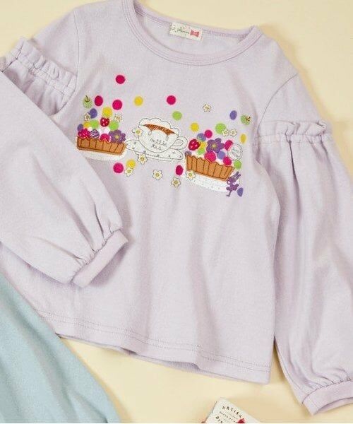 KP / ケーピー Tシャツ | KP タルトアップリケ長袖Tシャツ(90～140) | 詳細2