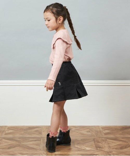 KP / ケーピー Tシャツ | KP ラメ刺しゅうビッグカラー長袖Tシャツ(90～160) | 詳細11