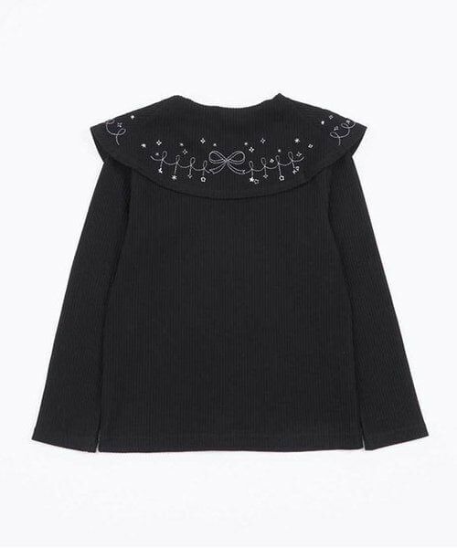 KP / ケーピー Tシャツ | KP ラメ刺しゅうビッグカラー長袖Tシャツ(90～160) | 詳細4