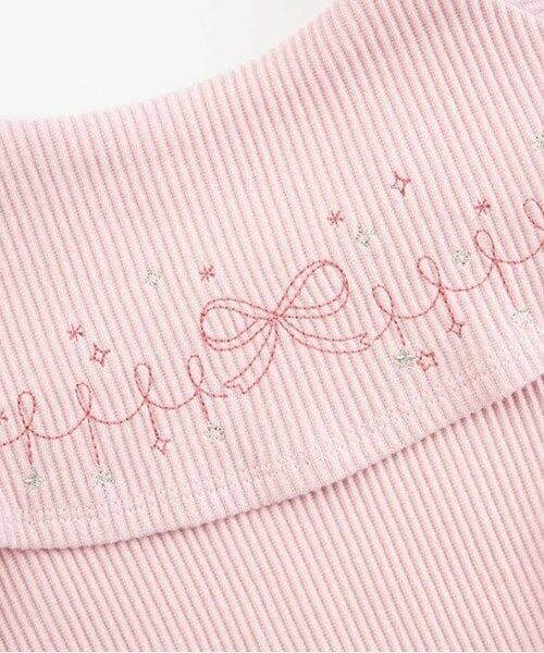 KP / ケーピー Tシャツ | KP ラメ刺しゅうビッグカラー長袖Tシャツ(90～160) | 詳細9