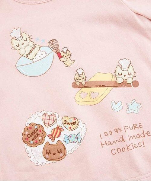 KP / ケーピー Tシャツ | KP パティシエネコちゃん長袖Tシャツ(80～140) | 詳細3