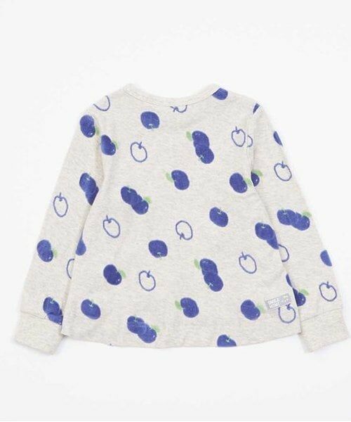 KP / ケーピー Tシャツ | KP リンゴベロアジャガード長袖Tシャツ(90～130) | 詳細1