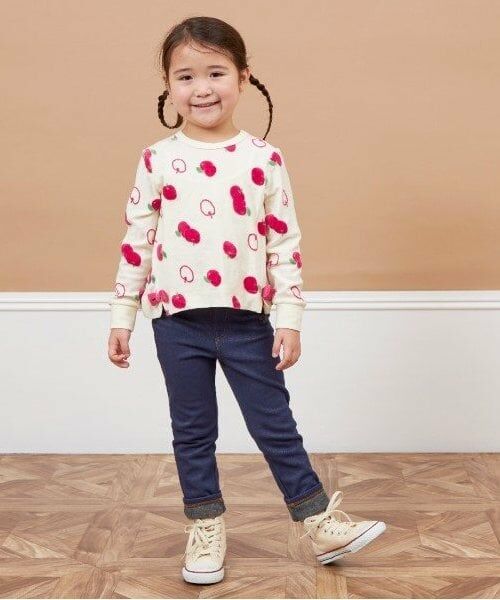 KP / ケーピー Tシャツ | KP リンゴベロアジャガード長袖Tシャツ(90～130) | 詳細13