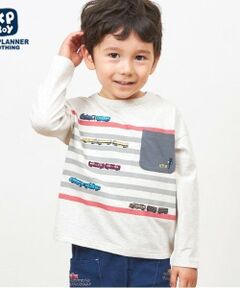 KP / ケーピー Tシャツ | KPBOY 日本製/電車モチーフの長袖Ｔシャツ(80～130)