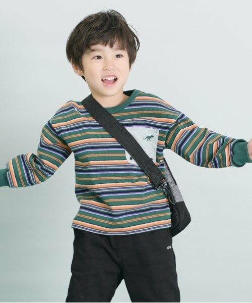 KP / ケーピー Tシャツ | KPBOY マルチボーダー長袖Ｔシャツ(90～150) | 詳細10