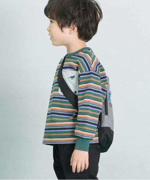 KP / ケーピー Tシャツ | KPBOY マルチボーダー長袖Ｔシャツ(90～150) | 詳細11