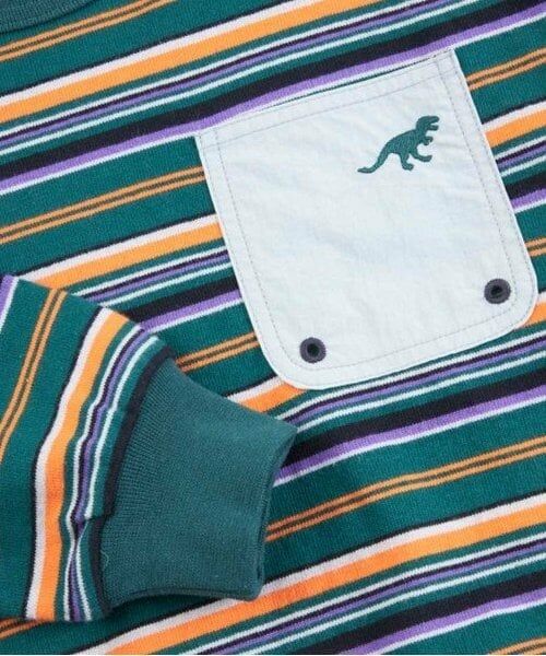 KP / ケーピー Tシャツ | KPBOY マルチボーダー長袖Ｔシャツ(90～150) | 詳細3