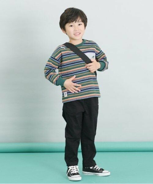 KP / ケーピー Tシャツ | KPBOY マルチボーダー長袖Ｔシャツ(90～150) | 詳細9