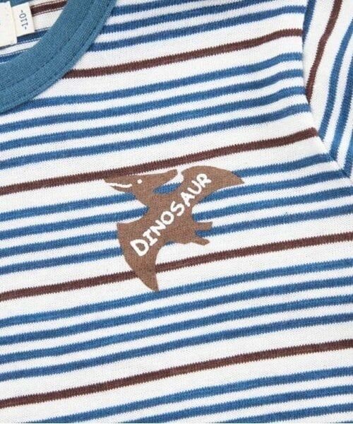 KP / ケーピー Tシャツ | KPBOY 恐竜のマルチボーダー長袖Ｔシャツ(80～120) | 詳細3