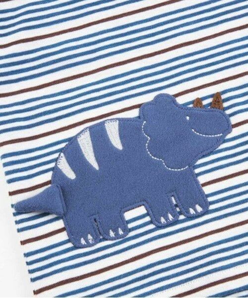 KP / ケーピー Tシャツ | KPBOY 恐竜のマルチボーダー長袖Ｔシャツ(80～120) | 詳細4