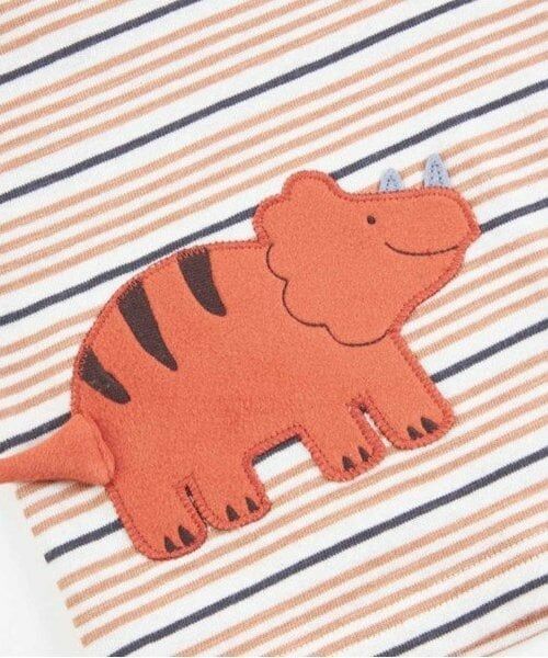 KP / ケーピー Tシャツ | KPBOY 恐竜のマルチボーダー長袖Ｔシャツ(80～120) | 詳細6