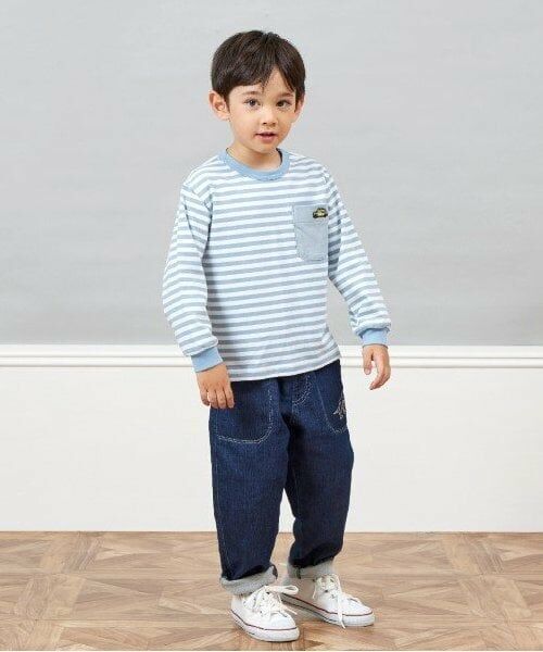 KP / ケーピー Tシャツ | KPBOY ボーダー長袖Ｔシャツ(90～160) | 詳細7