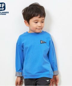 KP / ケーピー Tシャツ | KPBOY ボートネック袖折り返し長袖Tシャツ(100～160)