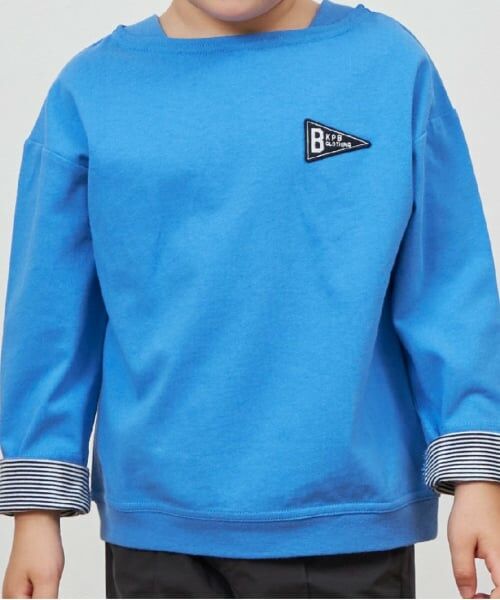 KP / ケーピー Tシャツ | KPBOY ボートネック袖折り返し長袖Tシャツ(100～160) | 詳細10