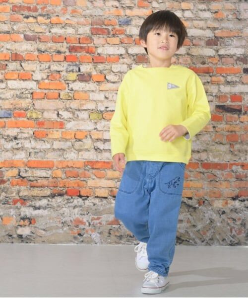 KP / ケーピー Tシャツ | KPBOY ボートネック袖折り返し長袖Tシャツ(100～160) | 詳細3