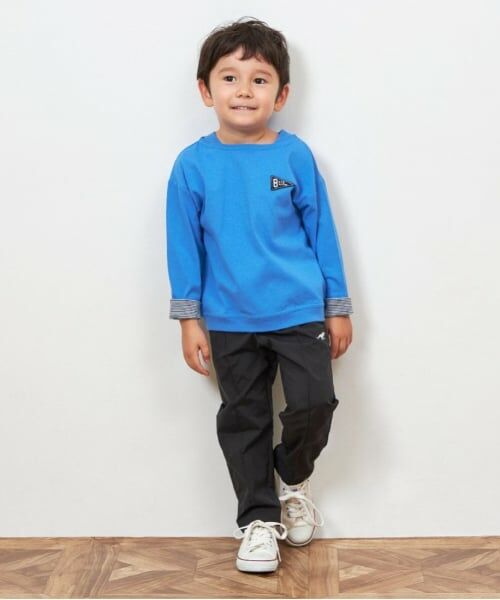 KP / ケーピー Tシャツ | KPBOY ボートネック袖折り返し長袖Tシャツ(100～160) | 詳細9