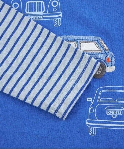 KP / ケーピー Tシャツ | KPBOY 車モチーフの袖ボーダー長袖Ｔシャツ(80～140) | 詳細10