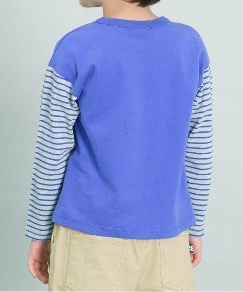 KP / ケーピー Tシャツ | KPBOY 車モチーフの袖ボーダー長袖Ｔシャツ(80～140) | 詳細4