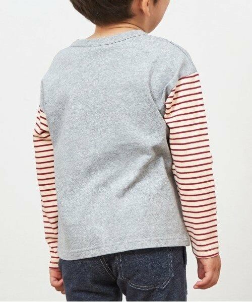 KP / ケーピー Tシャツ | KPBOY 車モチーフの袖ボーダー長袖Ｔシャツ(80～140) | 詳細7