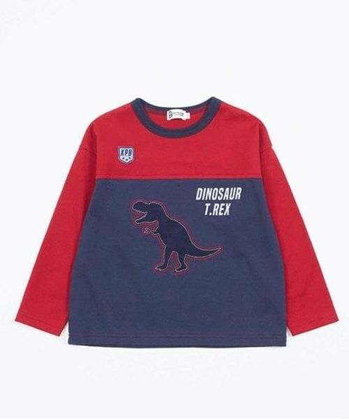 KP / ケーピー Tシャツ | KPBOY 日本製/恐竜モチーフ長袖Ｔシャツ(80～140) | 詳細1
