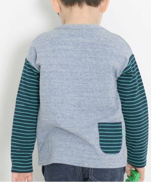 KP / ケーピー Tシャツ | KPBOY クマモチーフの接結ボーダー天竺長袖Ｔシャツ(80～110) | 詳細13