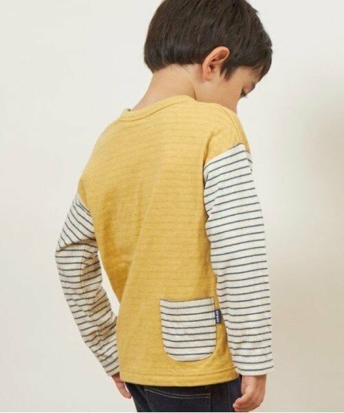 KP / ケーピー Tシャツ | KPBOY クマモチーフの接結ボーダー天竺長袖Ｔシャツ(80～110) | 詳細18